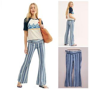 Free People We the Free Journey Striped Flare Jean